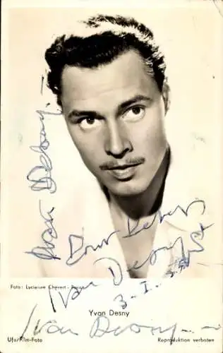 Ak Schauspieler Ivan Desny, Portrait, Autogramm