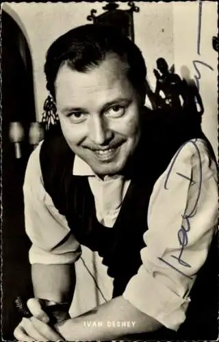 Foto Ak Schauspieler Ivan Desny, Portrait, Autogramm, alle Sünden dieser Erde