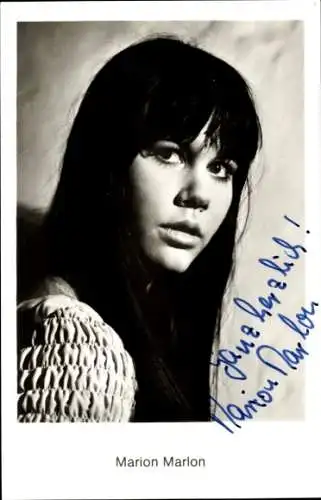 Ak Schauspielerin Marion Marlon, Portrait, Autogramm