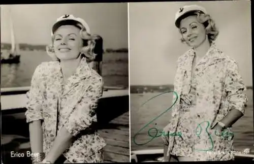 Ak Schauspielerin Erica Beer, Portrait, Autogramm