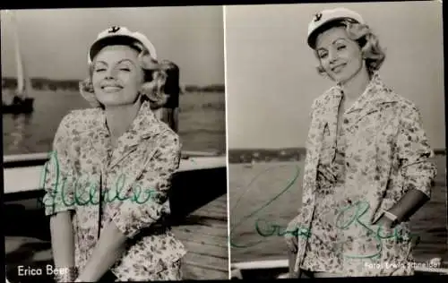 Ak Schauspielerin Erica Beer, Autogramm, Portrait