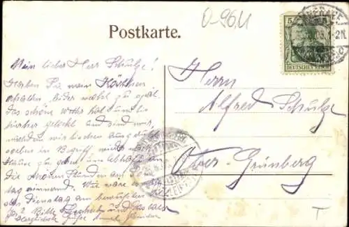 Ak Köthel Schönberg in Sachsen, Gasthof, Teilansicht