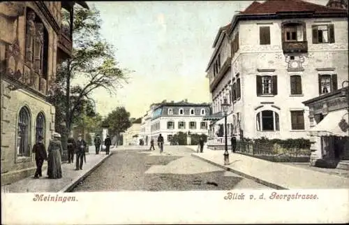 Ak Meiningen in Thüringen, Georgstraße