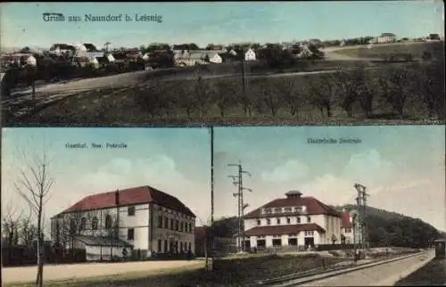 Ak Naundorf Leisnig in Sachsen, Panorama, Gasthof, Elektrische Zentrale