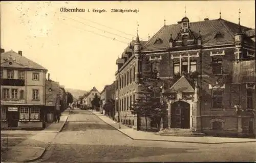Ak Olbernhau im Erzgebirge, Zöblitzer Straße