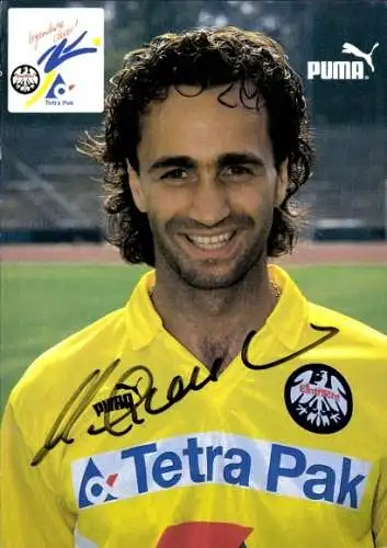 Autogrammkarte Fußball, Maurizio Gaudino, Eintracht Frankfurt, Autogramm