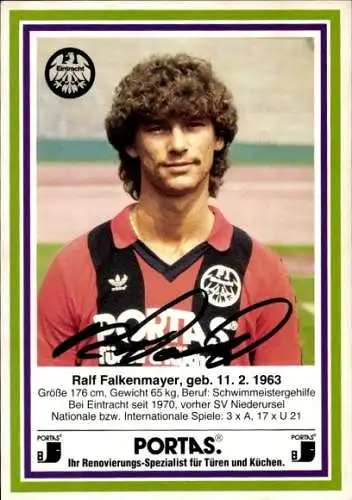 Ak Fußball, Ralf Falkenmayer, Eintracht Frankfurt, Autogramm