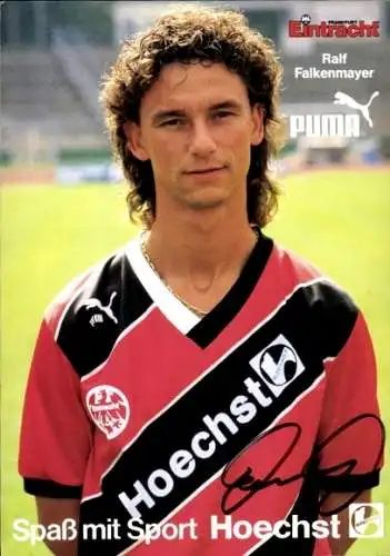 Autogrammkarte Fußball, Ralf Falkenmayer, Eintracht Frankfurt, Autogramm