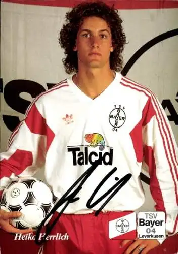 Autogrammkarte Fußball, Heiko Herrlich, Bayer Leverkusen, Autogramm