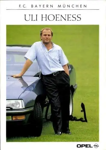Autogrammkarte Fußball, Uli Hoeneß, Bayern München, Autogramm