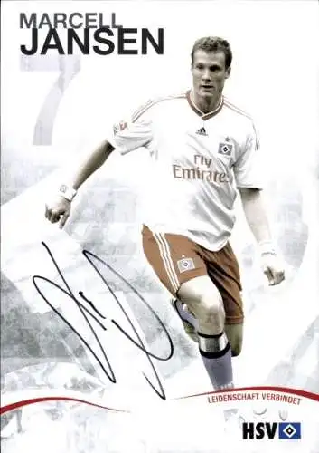 Autogrammkarte Fußball, Marcell Jansen, Hamburger SV, Autogramm
