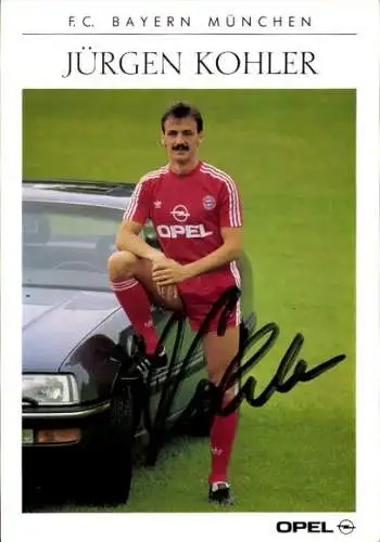 Autogrammkarte Fußball, Jürgen Kohler, Bayern München, Autogramm