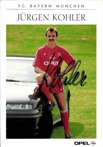 Autogrammkarte Fußball, Jürgen Kohler, Bayern München, Autogramm