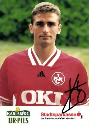 Autogrammkarte Fußball, Stefan Kuntz, 1. FC Kaiserslautern, Autogramm