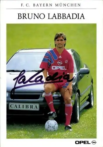 Autogrammkarte Fußball, Bruno Labbadia, Bayern München, Autogramm