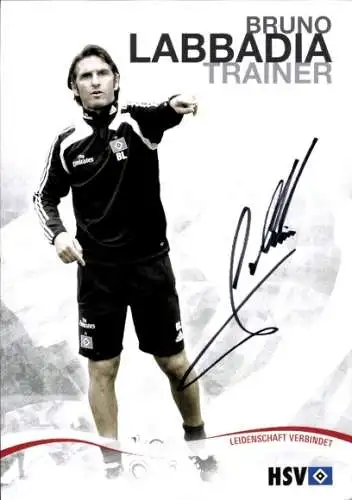 Autogrammkarte Fußball, Bruno Labbadia, Hamburger SV, Autogramm