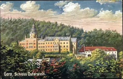 Künstler Ak Gera in Thüringen, Schloss Osterstein