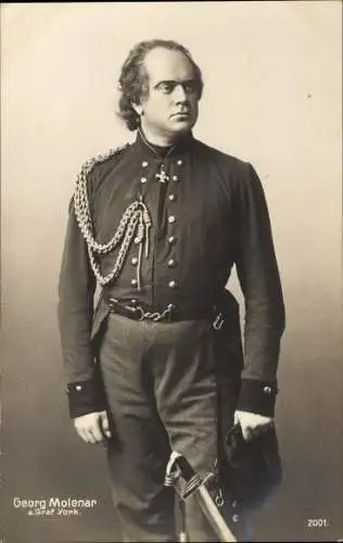 Ak Schauspieler Georg Molenar, Portrait, Uniform