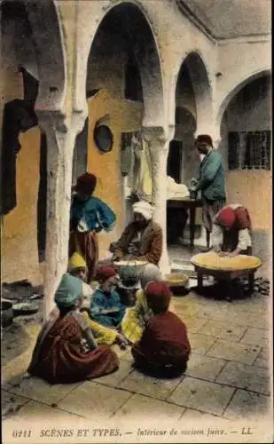 Judaika Ak Szenen und Typen, Innenraum eines jüdischen Hauses