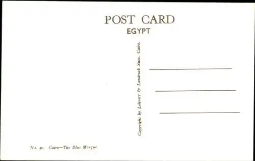 Ak Kairo Kairo Ägypten, Die Blaue Moschee