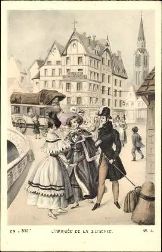 Künstler Ak Die Ankunft des Fleißes