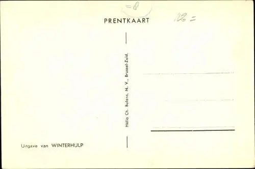 Ak Geschichte Belgien, Winterhilfe