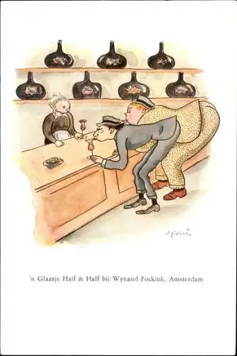 Künstler Ak Amsterdam Nordholland Niederlande, Wynand Fockink, Probierstube