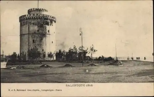 Ak Saloniki Thessaloniki Griechenland, Weißer Turm