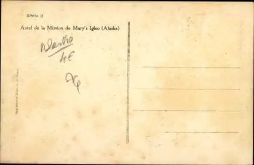 Ak Alaska, Marias Iglu-Missionsaltar