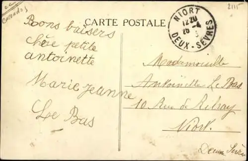 Ak Normandie, Milchfrau, Kinder, Esel, Milchverkauf