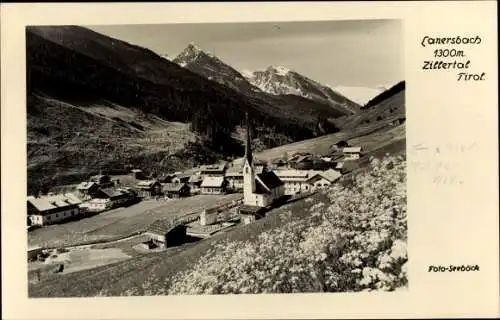 Ak Lanersbach Tux in Tirol, Kirche, Wohnhäuser, Zillertal