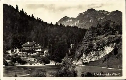 Ak Tirol, Ulrichsbrücke, Hütte, Wald