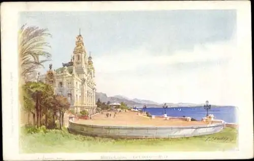 Künstler Litho Monte Carlo Monaco, le Casino