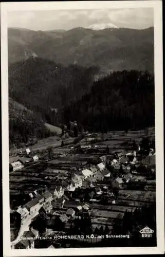 Ak Hohenberg in Niederösterreich, Gesamtansicht, Schneeberg