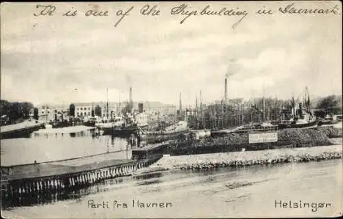 Ak Helsingør Helsingör Dänemark, Parti fra Havnen