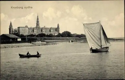 Ak Helsingør Helsingör Dänemark, Kronborg Slot, Schloss, sydfra