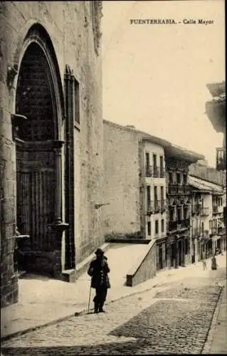 Ak Fuenterrabía Fuenterrabía Baskenland, Calle Mayor