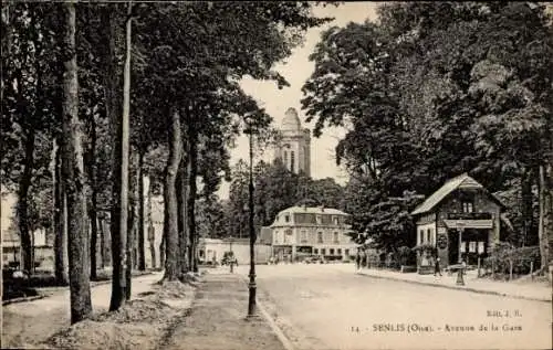 Ak Senlis Oise, Avenue de la Gare