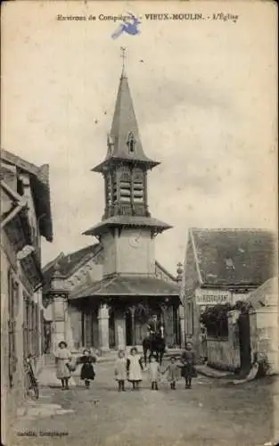 Ak Vieux Moulin Oise, Kirche