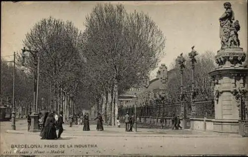 Ak Barcelona Katalonien, Paseo de la Industria