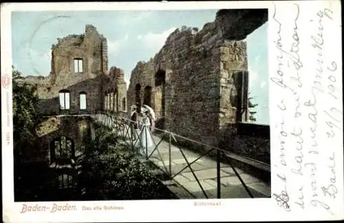Ak Baden Baden Schwarzwald, Altes Schloss, Rittersaal