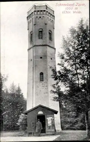 Ak Gehlberg Thüringer Wald, Blick auf den Schneekopf Turm