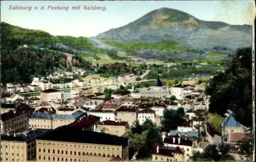 Ak Salzburg in Österreich, Blick von der Festung mit Gaisberg