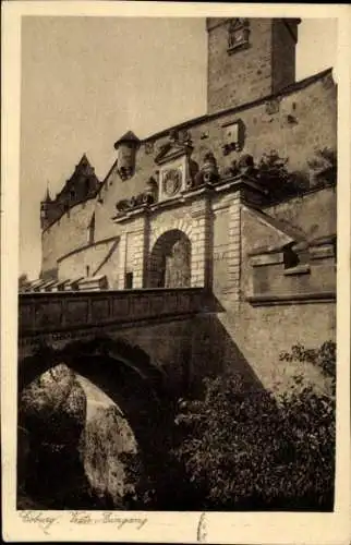 Ak Coburg in Oberfranken, Veste, Eingang