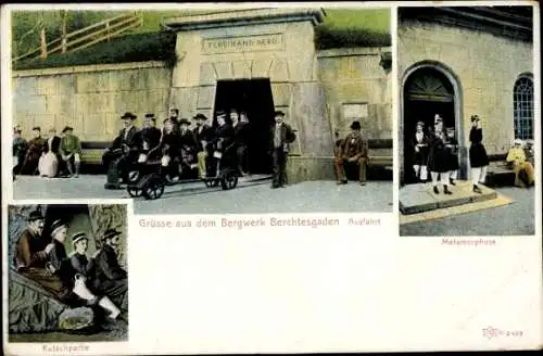 Ak Berchtesgaden in Oberbayern, Rutschpartie, Bergwerk, Metamorphose