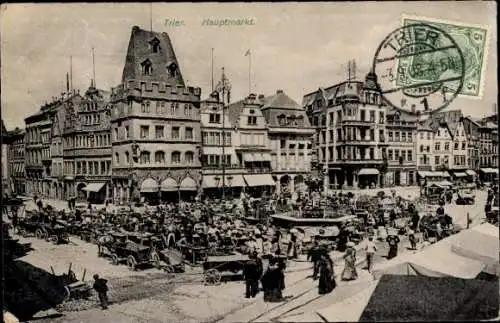 Ak Trier an der Mosel, Hauptmarkt