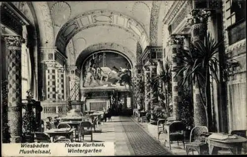 Ak Wiesbaden in Hessen, Neues Kurhaus, Muschelsaal