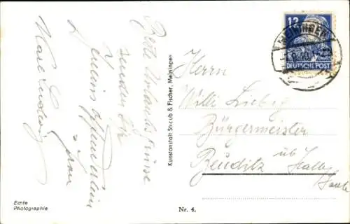 Ak Meiningen in Thüringen, Gesamtansicht