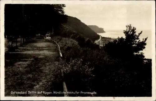 Ak Ostseebad Sellin auf Rügen, Nördliche Hochufer-Promenade