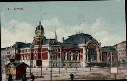 Ak Kiel in Schleswig Holstein, Blick zum Bahnhof